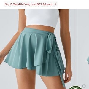 HALARA Teal Mini Skort Set
